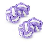 HONEY BEAR Gemelos de Seda del Nudo de la Tela para Hombre/Mujer, Redondos para el Regalo de Boda del Negocio (Color Mixto 6)