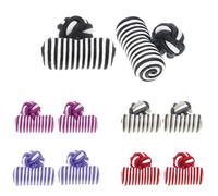 HONEY BEAR Gemelos de tela de nudo de seda, 5 pares para regalo de camisa de hombre/mujer, 8mm, no, Sin gemas.