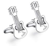 Honey Bear Gemelos para hombres - Guitarra, Regalo de Boda de Negocios, Plata (1)