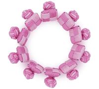 HONEY BEAR Juego de 5 pares de gemelos cuadrados con nudo de seda para hombre/mujer, regalo de negocios de boda (mezcla rosa 5 pares sin caja)