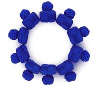 HONEY BEAR Juego de 5 pares de gemelos cuadrados para hombre y mujer, diseño de nudo de seda, regalo de negocios de boda (azul real, 5 pares sin caja)