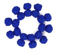 HONEY BEAR Juego de 5 pares de gemelos trenzados de tela de seda para hombre y mujer, para camisa/vestido (Azul real sin caja)