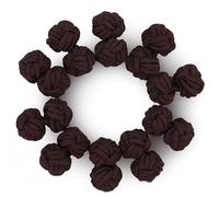 HONEY BEAR Juego de 5 pares de gemelos trenzados de tela de seda para hombre y mujer, para camisa/vestido (Marrón sin caja)