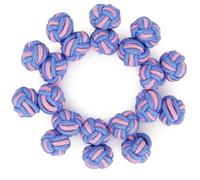 HONEY BEAR Juego de 5 pares de gemelos trenzados de tela de seda para hombre y mujer, para camisa/vestido (Rosa Azul sin caja)
