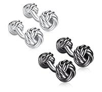 HONEY BEAR Nudo Gemelos para Hombre Camisa - acero inoxidable, Personalizados Para Boda negocio Regalo (sin caja)