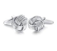 Honey Bear Nudo Gemelos para hombre - para la camisa personalizados boda Regalo,nudo plata oro (plata)