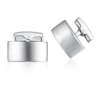 Honey Bear rectángulo Gemelos de hombre de negocios de acero inoxidable gemelos,plata cepillada pistola negro (plata cepillada)