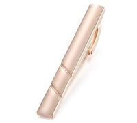 HONEY BEAR Tie Clip Pasador de Corbata -Tamaño Normal para Hombre Necktie Boda Negocio Regalo,5.4cm (Oro rosa brillante-5.4cm)