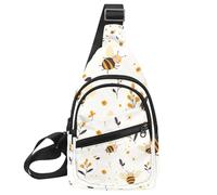 Honey Bee (20) - Bolsa bandolera para mujeres y hombres, bolsa de hombro cruzada, mochila riñonera, bolsa de viaje, Multicolor 13, 11.8x7x1.5in/30x18x4cm