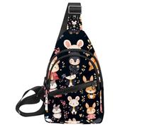 Honey Bee (21) - Mochila bandolera ajustable, bolsa de hombro cruzada para viajes, senderismo, Multicolor 14, 11.8x7x1.5in/30x18x4cm