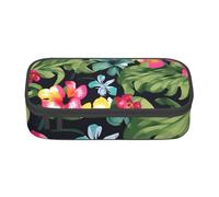 Honey-Bee - Bolsa de almacenamiento con estampado de abeja para oficina de negocios, estuche para lápices, bolsa de maquillaje, bolsas de cosméticos, Estampado de flores hawaianas, One Size