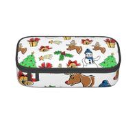 Honey-Bee - Bolsa de almacenamiento con estampado de abeja para oficina de negocios, estuche para lápices, bolsa de maquillaje, bolsas de cosméticos, Feliz Navidad Feliz (2), One Size