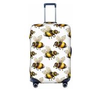 Honey Bee - Fundas realistas para equipaje de viaje, fundas elásticas para maleta, protector para equipaje de 18 a 32 pulgadas, Black, S