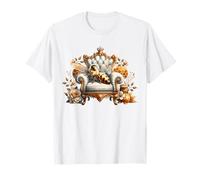 Honey Bee Queen On A Victorian Chair For Women Floral Flower Camiseta