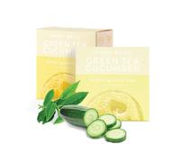 Honey Belle Green Tea Cucumber exfoliante jabn de muescas de muesca 2 paquete de 2 barras exfoliantes con loof en el interior - limpieza hidratante