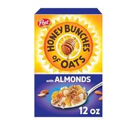 Honey Bunches of Oats Almendra, saludable para el corazón, baja en grasa, hecho con cereales integrales, 12 onzas