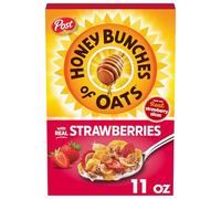 Honey Bunches of Oats Fresa, saludable para el corazón, baja en grasa, hecho con cereales integrales, 11 onzas