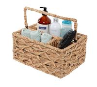 Honey-Can-Do - Cesta de mimbre multiusos de 3 compartimentos con asa, natural mediana, STO-09844