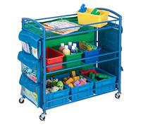 Honey Can Do CRT-03477 - Carrito Multiusos para aulas, 86,4 x 34,5 cm, Color Azul