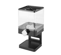 Honey Can Do Indispensable Dispensador Compacto, Acero Inoxidable, Negro y Cromado, 17x16.1798x31.11 cm