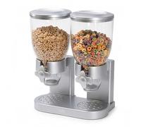 Honey Can Do Indispensable Dispensador Doble, Acero Inoxidable, Plateado, 21x36x41.40 cm