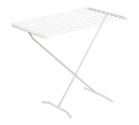 Honey Can Do Metal X-Frame Folding Clothes Drying Rack Tendedero Plegable, Acero Inoxidable, Blanco, 53.34x38.1x81.91 cm