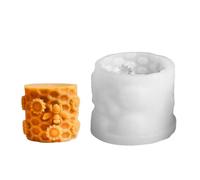 Honey Comb Resin Mold - Cylinder Soap Mold | Silicone Candle Mould | Silicone Material 7.6x7.6x7.1cm 100g - Animal Resin Art Quick Release - For Aromatherapy Home Decoration - Flexible Reusable Easy C