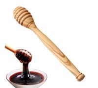 Honey Dipper - Wood Natural Honey Wand | Kitchen Serveware For Sandwich Lunch Holiday Winter Candy Pancake Halloween House Fall Food Party