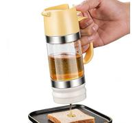 Honey Dispenser Pot, 300ml Glass Container, No Drip Honey Pourer with Easy Use, Kitchen Oil Dispenser Accessory, Home Restaurant Pantry Counter Essential, Oil Water Coffee Tea Milk Syrup Sauce