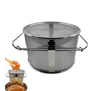 Honey Filtering Sieve, Stainless Steel Double Layer Strainer Tool, Fine Mesh Honey Cleaning System with Durable Support Feature, Beekeeping Extraction Filter Food Grade Honeys Strainer for Kitchen Use