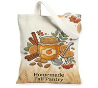 Honey Jar - Bolsa de lona rústica y acogedora con palitos de canela, almendras, otoño, ámbar, estética, 33 x 38 cm, Ámbar, 13x15 Inch
