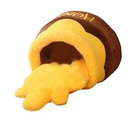 Honey Pot - Cama suave para gatos y mascotas, cama para dormir con alfombrilla marrón