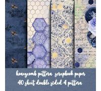 honeycomb pattern scrapbook paper 40 sheet double sided 4 pattern: decorative honey bee paper for scrapbooking & origami & invitation & gift wrapping & bookbinding (busy bee the wonderfull insect)