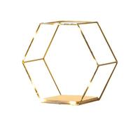 Honeycomb Wall Shelves - Lighted Hexagon Display Rack | Geometric Floating Shelf for Bedroom, Lounge, Kitchen, Workplace, Rustic Storage Unit for Plants, Frames, Books, Decorations, Stylish Home