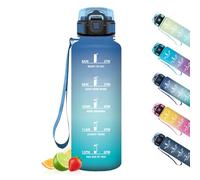 HoneyHolly Botella Agua, 1,5L, Motivacional y A Prueba de Fugas, Water Bottle, Marcador de Tiempo, Botella AGimnasio, Reutilizable, Cantimplora para Gimnasio, Trabajo, Camping, Senderismo