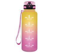 HoneyHolly Botella Agua, 1500ML Prueba de Fugas, Cantimplora Gimnasio, Marcador de Tiempo, Botella de Agua, Reutilizable, Cantimplora, Motivacional, Water Bottle para Fitness Camping Correr Yoga