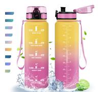 HoneyHolly Botella Agua, 1L, Botella de Agua Deportiva, Botella con Filtro de Agua, Libre de BPA, Water Bottle, Cantimplora para Deportes, Fitness, Yoga, Escuela y Oficina