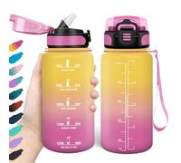 HoneyHolly Botella Agua, 500 ml con Pajita, Botella de Agua, Prueba de Fugas, Botella Agua Niños Colegio, Libre de BPA, Cantimplora para Niños, Deporte, Running, Gimnasio, Bicicleta