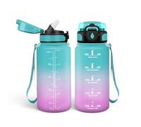 HoneyHolly Botella Agua, 500 ml con Pajita, Botella de Agua, Prueba de Fugas, Botella Agua Niños Colegio, Libre de BPA, Cantimplora para Niños, Deporte, Running, Gimnasio, Bicicleta