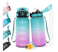 HoneyHolly Botella Agua, 500 ml con Pajita, Botella de Agua, Prueba de Fugas, Botella Agua Niños Colegio, Libre de BPA, Cantimplora para Niños, Deporte, Running, Gimnasio, Bicicleta