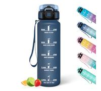 HoneyHolly Botella Agua, 500ML, A Prueba de Fugas Botellas de Agua, Reutilizable Botella Agua Gimnasio, con Marcador de Tiempo, Botella para Correr, Andar en Bicicleta, Trabajar, Ir a La Escuela