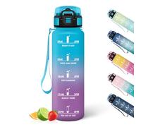 HoneyHolly Botella Agua, 500ML, A Prueba de Fugas Botellas de Agua, Reutilizable Botella Agua Gimnasio, con Marcador de Tiempo, Botella para Correr, Andar en Bicicleta, Trabajar, Ir a La Escuela