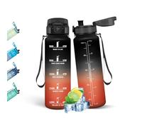 HoneyHolly Botella Agua, 500ML, A Prueba de Fugas Cantimplora, Libre de BPA Botella Agua para Niños, con Marcador de Tiempo, Cantimplora para Correr, Trabajar, Ir a La Escuela, Andar en Bicicleta