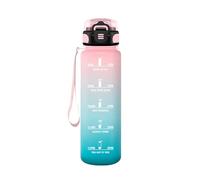 HoneyHolly Botella Agua, 500ml Deportiva, Botella Agua Niños, Prueba de Fugas, Botella Agua Gimnasio, Marcador de Tiempo, Cantimplora, Botella Gym, para Fitness Oficina Escuela Yoga