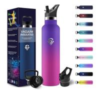 HoneyHolly Botella Agua Acero Inoxidable 1 litro, Botella Termo Sin BPA, Botella Agua Termica, Aislamiento Al Vacío de Doble Pared, Termo Agua Fria, Cantimplora Termica para Adultos, Deporte, Oficina