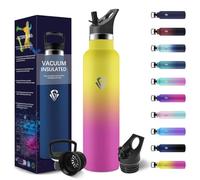 HoneyHolly Botella Agua Acero Inoxidable 1 litro, Botella Termo Sin BPA, Botella Agua Termica, Aislamiento Al Vacío de Doble Pared, Termo Agua Fria, Cantimplora Termica para Adultos, Deporte, Oficina