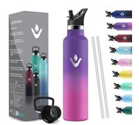 HoneyHolly Botella Agua Acero Inoxidable, 1000 ML Reutilizable Sin BPA, Botella Agua Termica, Botella Agua, Aislamiento Al Vacío de Doble Pared, Termos, Cantimplora para Adultos, Deporte