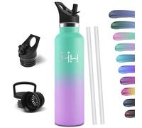 HoneyHolly Botella Agua Acero Inoxidable, 1000ML Reutilizable Sin BPA, Botella Agua Termica, Botella Agua, Aislamiento Al Vacío de Doble Pared, Termos, Cantimplora para Adultos, Deporte