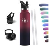 HoneyHolly Botella Agua Acero Inoxidable, 1000ML Reutilizable Sin BPA, Botella Agua Termica, Botella Agua, Aislamiento Al Vacío de Doble Pared, Termos, Cantimplora para Adultos, Deporte
