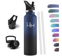 HoneyHolly Botella Agua Acero Inoxidable, 1000ML Reutilizable Sin BPA, Botella Agua Termica, Botella Agua, Aislamiento Al Vacío de Doble Pared, Termos, Cantimplora para Adultos, Deporte